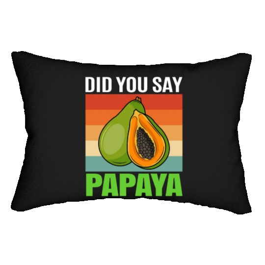 Did You Say Papaya Lumbar Pillows