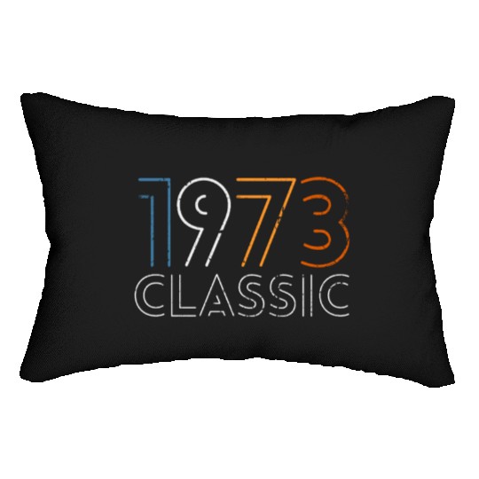 50 Years Vintage 1973 Retro 50th Birthday Lumbar Pillows