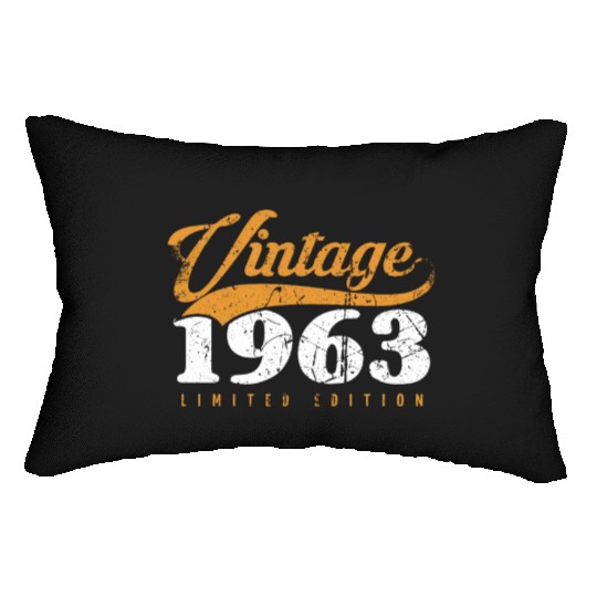 60 Years Vintage 1963 Retro 60th Birthday Lumbar Pillows