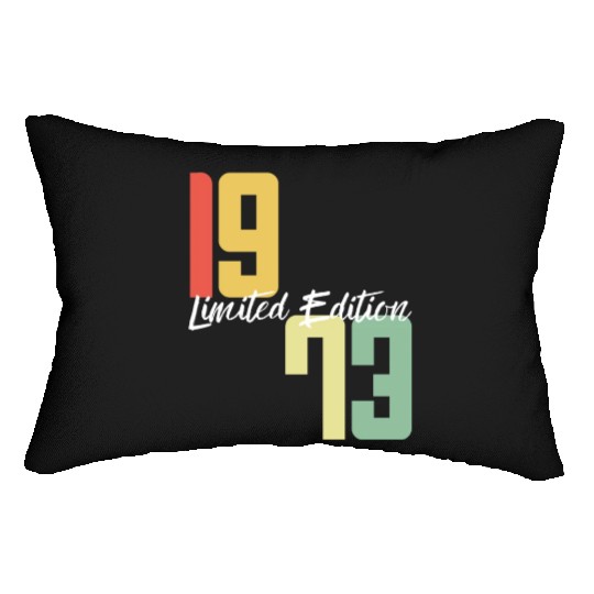 50 Years Vintage 1973 Retro 50th Birthday Lumbar Pillows