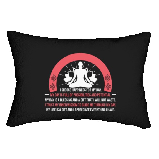 Positive Affirmation Daily Motivation Buddha Mantr Lumbar Pillows