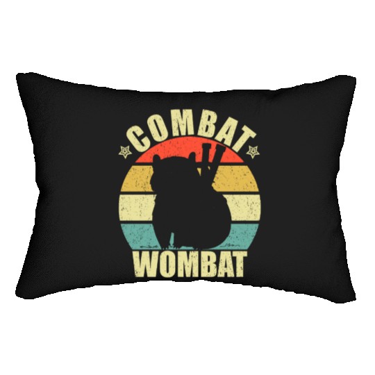 Combat Wombat For A Wombats Lover Lumbar Pillows