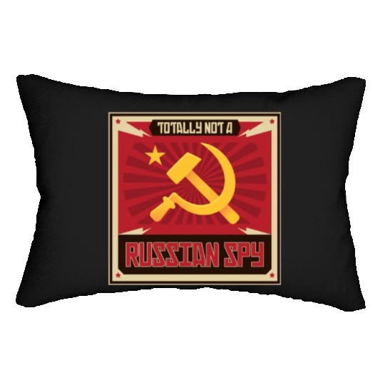 Funny Russian Spy USSR Soviet Union Russia Hammer Lumbar Pillows