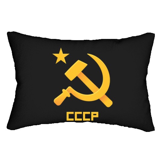 USSR Soviet Union Russia Hammer Sickel USSR Flag C Lumbar Pillows