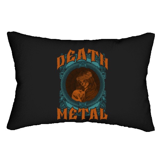 Goth Rock Satan Unicorn Festivals Death Metal Lumbar Pillows