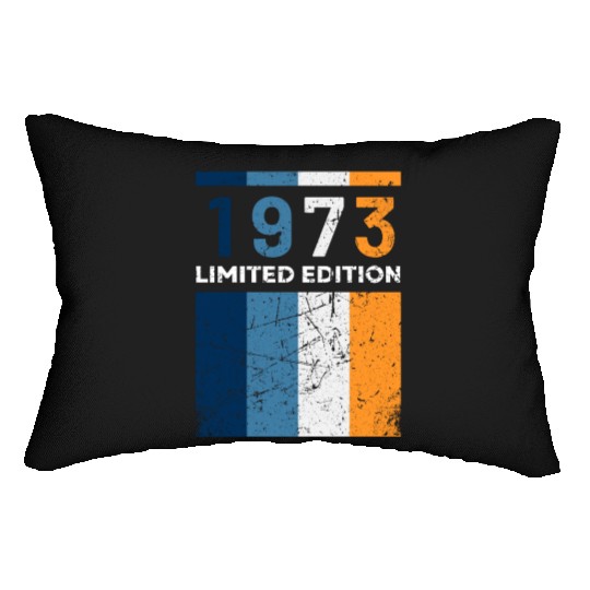 50 Years Vintage 1973 Retro 50th Birthday Lumbar Pillows