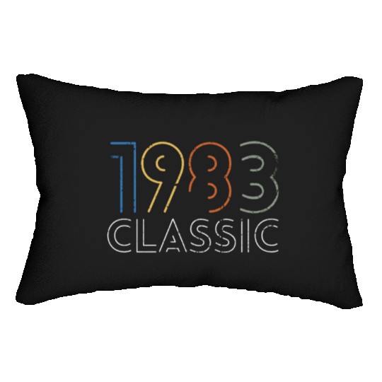 40 Years Vintage 1983 Retro 40th Birthday Lumbar Pillows