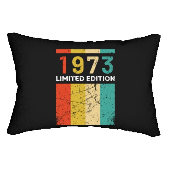 50 Years Vintage 1973 Retro 50th Birthday Lumbar Pillows