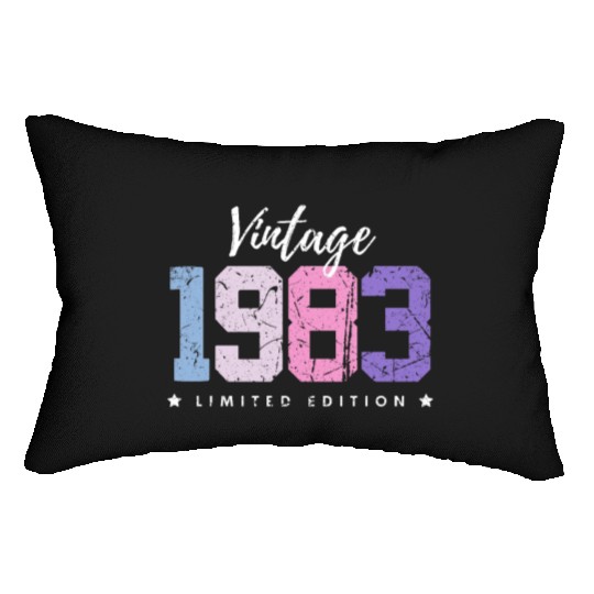 40 Years Vintage 1983 Retro 40th Birthday Lumbar Pillows