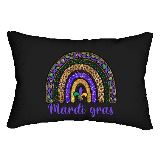 Mardi Gras Beads design - Mardi Gras Fat Tuesday Lumbar Pillows