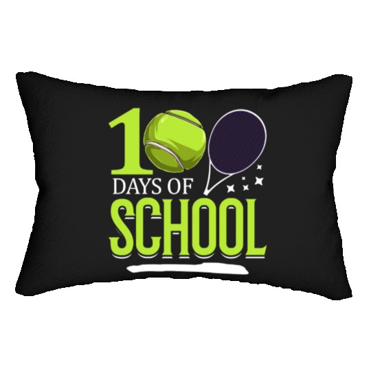 100 Days Of School Tennis Sports Game Athletic Lumbar Pillows