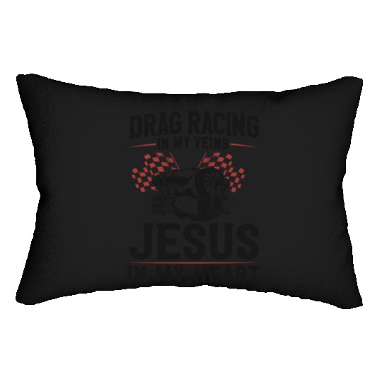 Drag Racing Race Car Drag Racing Lumbar Pillows