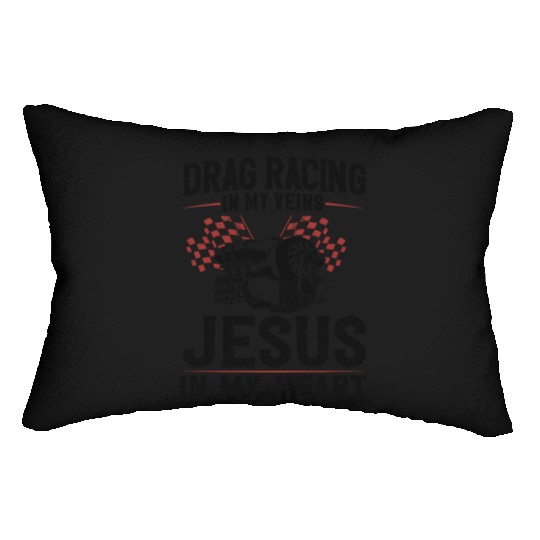 Drag Racing Race Car Drag Racing Lumbar Pillows
