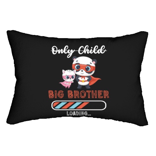Big brother super hero panda cat Lumbar Pillows