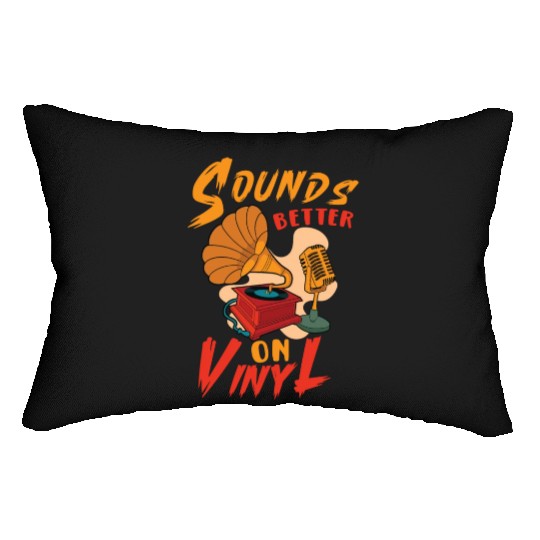 Vinyl Records LP Collector Record Lover Audiophile Lumbar Pillows
