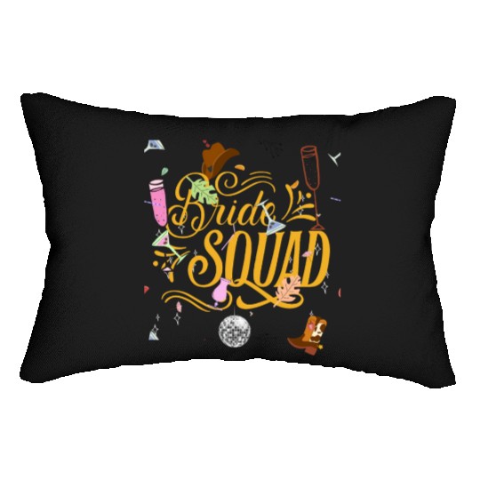 Bachelorette cowgirl disco 80s party Lumbar Pillows