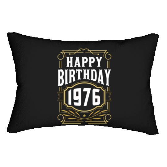 1976. Birthday Gift Birthday Vintage Lumbar Pillows