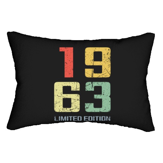60 Years Vintage 1963 Retro 60th Birthday Lumbar Pillows