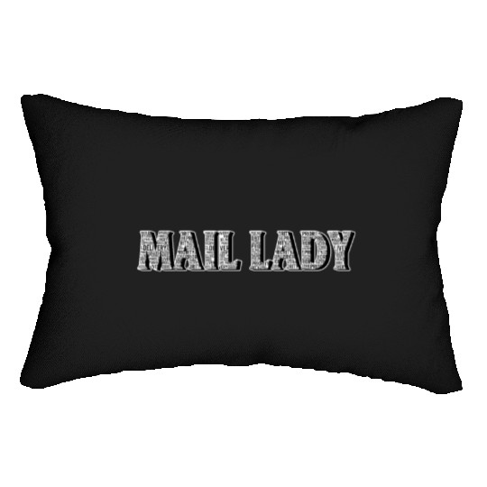Mailman Lumbar Pillows, Mail Lady Lumbar Pillows, Cute Mail Carrier,