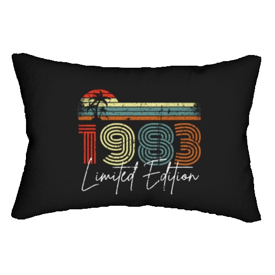 40 Years Vintage 1983 Retro 40th Birthday Lumbar Pillows