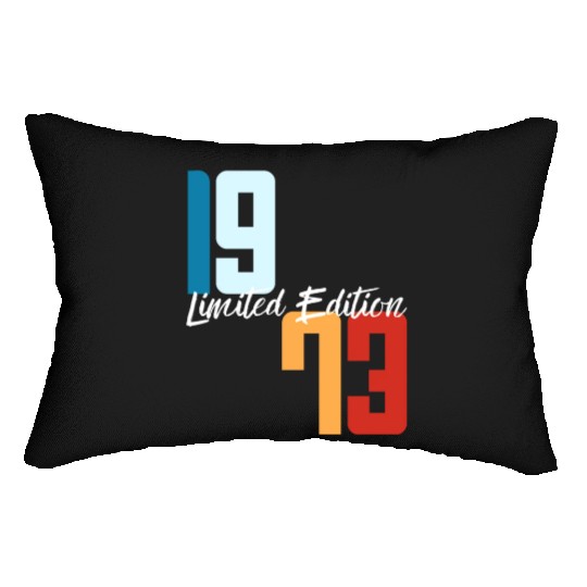 50 Years Vintage 1973 Retro 50th Birthday Lumbar Pillows