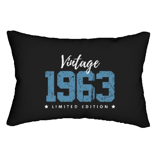 60 Years Vintage 1963 Retro 60th Birthday Lumbar Pillows