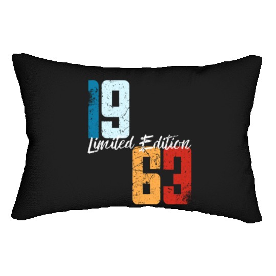 60 Years Vintage 1963 Retro 60th Birthday Lumbar Pillows