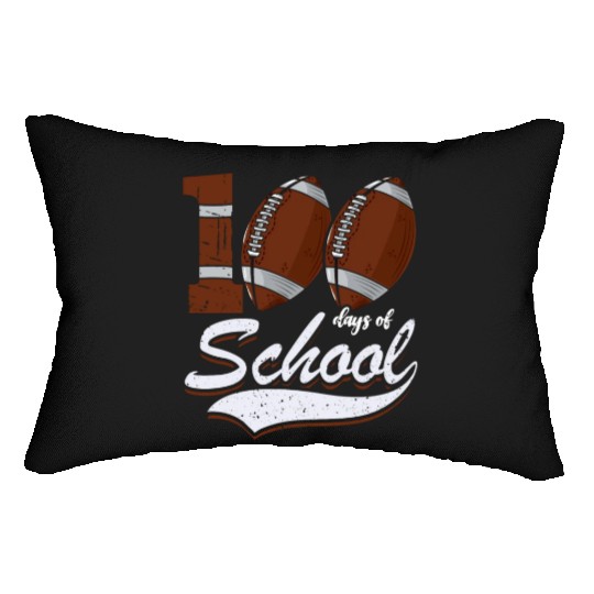 100 Days Of School Sports Game Rugby Player Lumbar Pillows