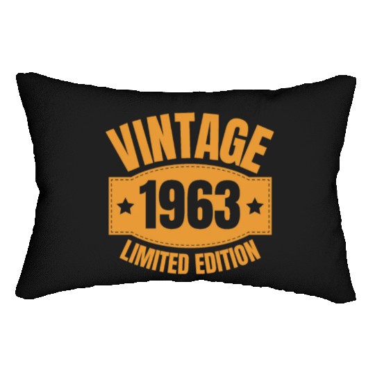 60 Years Vintage 1963 Retro 60th Birthday Lumbar Pillows
