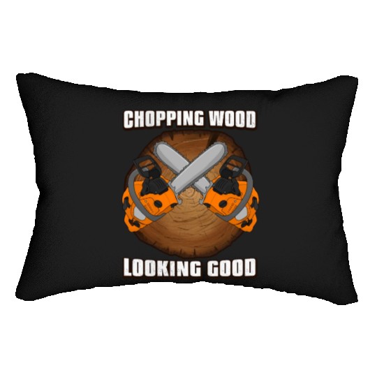 chainsaw Lumberjack Lumbar Pillows