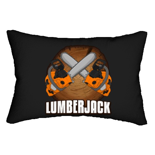 chainsaw Lumberjack Lumbar Pillows