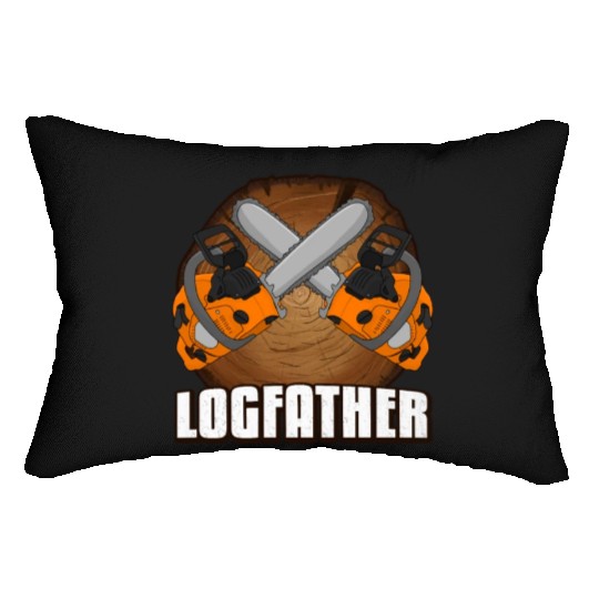 chainsaw Logfather Lumberjack Lumbar Pillows