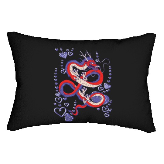 Cooler Japanese dragon Lumbar Pillows