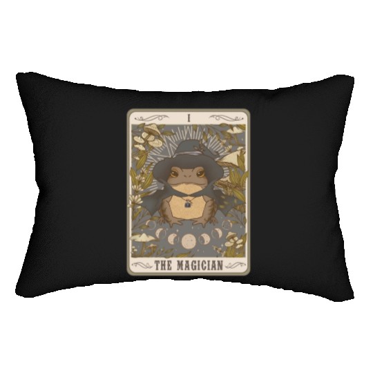 The Magician Tarot Card The Frog Vintage Funny Lumbar Pillows