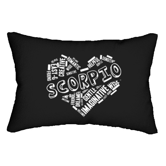 Scorpio Heart Word Cloud Doodle Astrology Zodiac S Lumbar Pillows