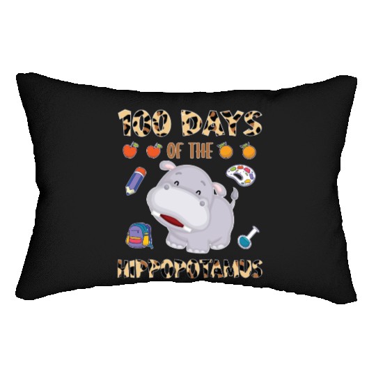100 Day Of The Hippopotamus Cheetah Leopard Lumbar Pillows