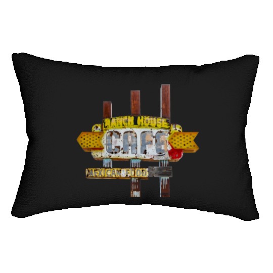 Ranch House Cafe Sign Route 66 Neon Tucumcari NM Lumbar Pillows