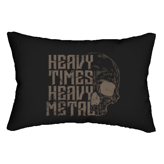 Heavy Times Heavy Metal Music Band Genre Lumbar Pillows