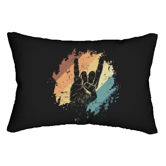 Heavy Metal Hand Sign Music Band Genre Lumbar Pillows