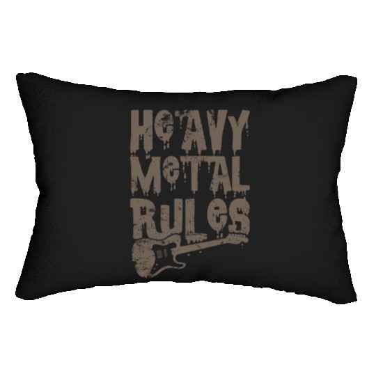 Heavy Metal Rules Music Band Genre Lumbar Pillows