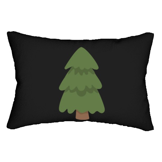 Cartoon Evergreen Tree Lumbar Pillows
