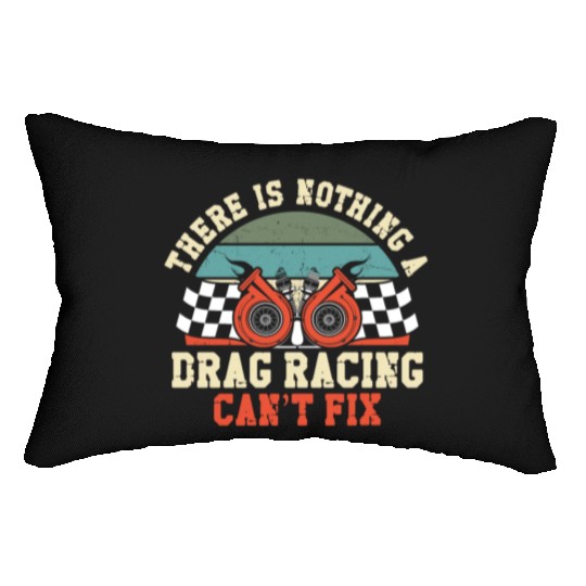 Drag Racing Race Car Retro Vintage Lumbar Pillows