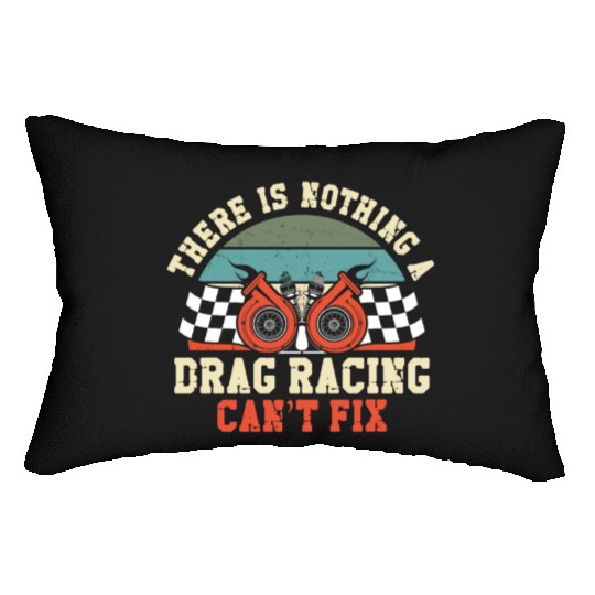 Drag Racing Race Car Retro Vintage Lumbar Pillows