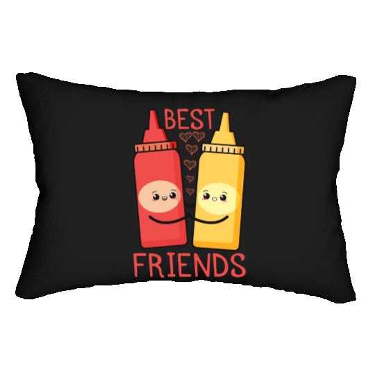 Ketchup Mustard Best Friends Forever Lumbar Pillows