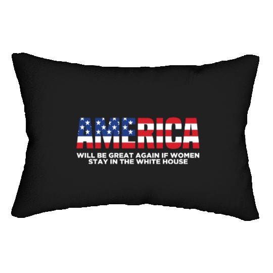 America Will Be Great Again Black Lumbar Pillows