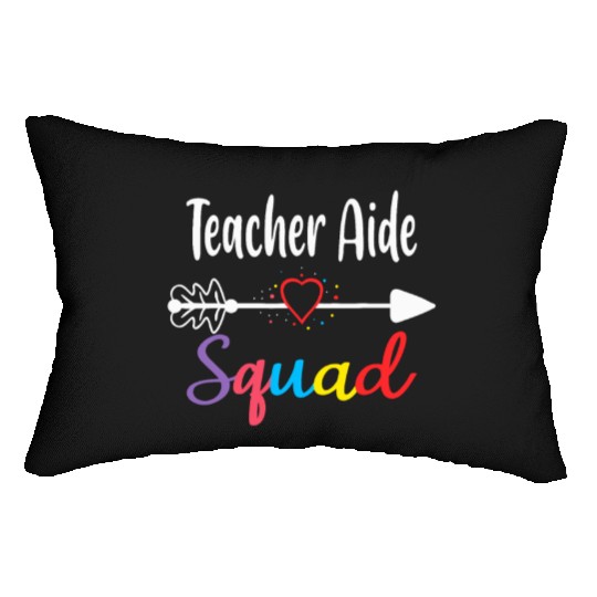 Teacher Aide Squad Funny Back To School Teacher su Lumbar Pillows