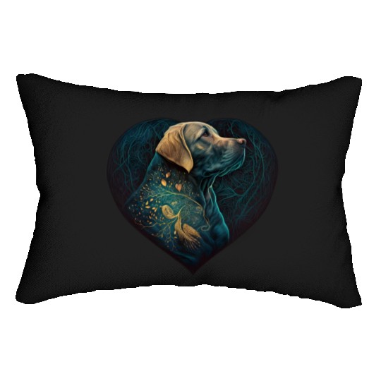 Dog Heart Love Dog Lovers Gifts Lumbar Pillows