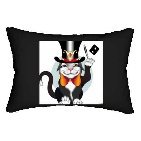 Cat joker Playing Cards | Gifts for Cat Lovers Lumbar Pillows