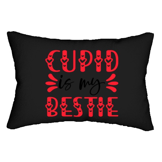 Cupid is My Bestie Lumbar Pillows