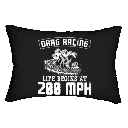 Drag Racing Race Car Vintage Drag Lumbar Pillows